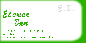 elemer dan business card